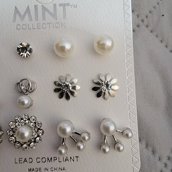 ❤️MINT Earring Set of Six Pierced Post Earrings NEW ❤️ - Picture 7 of 8
